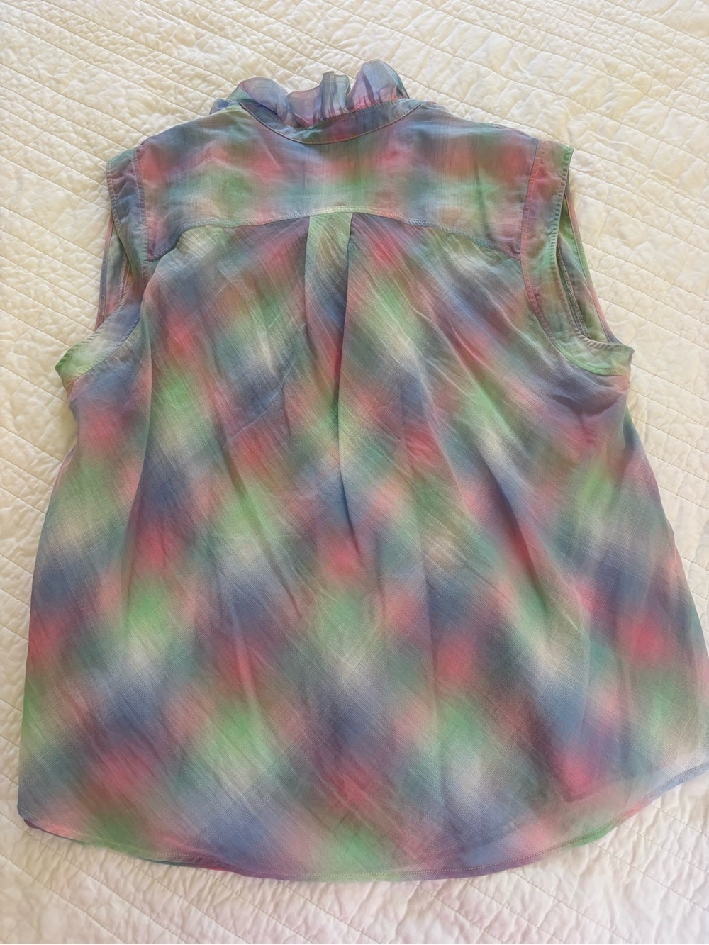 forte_forte Pastel Multi-Color Ruffle Shell Blouse - Picture 2 of 3